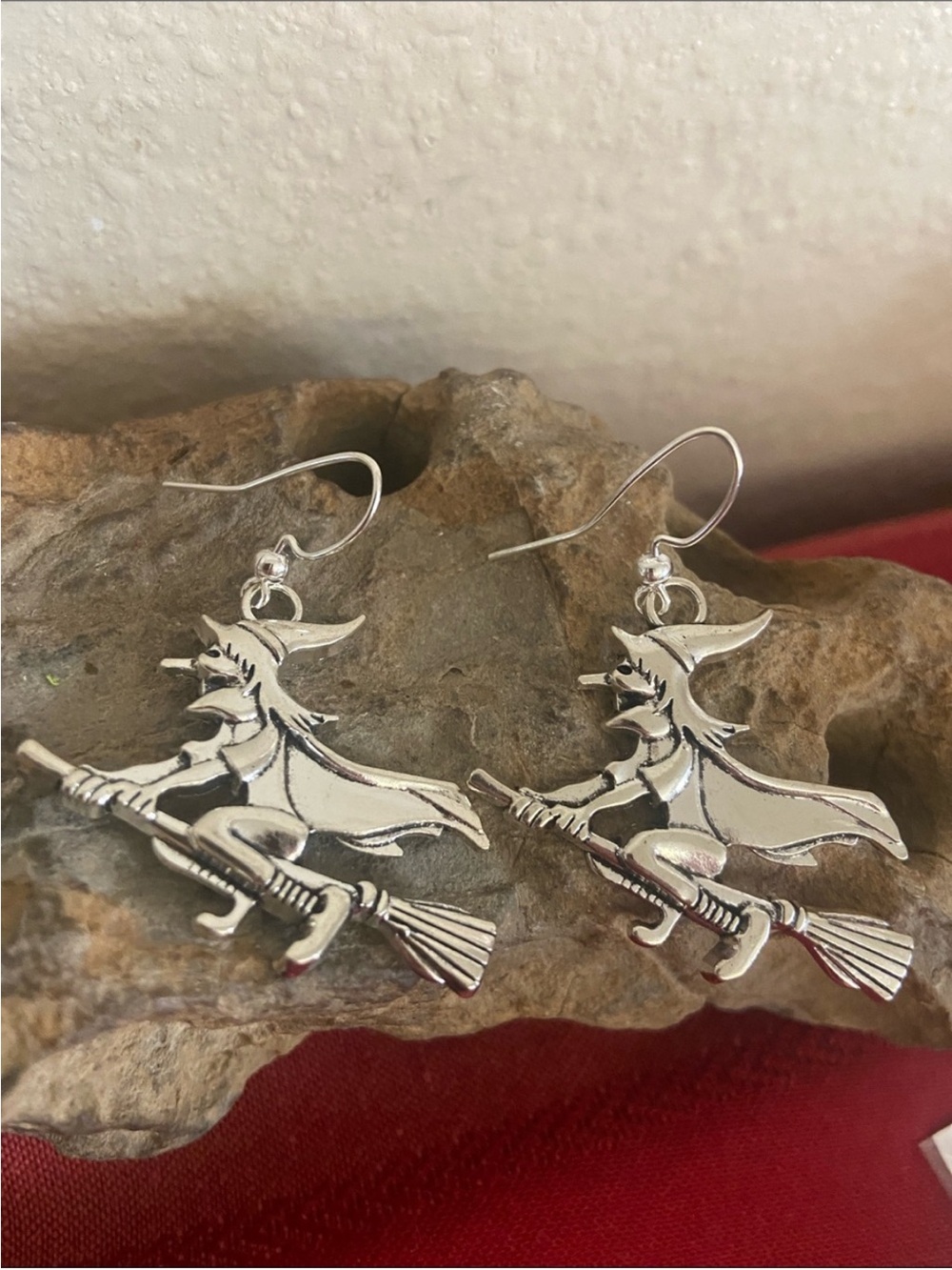 Silver Witch Dangle Earrings - Unbranded